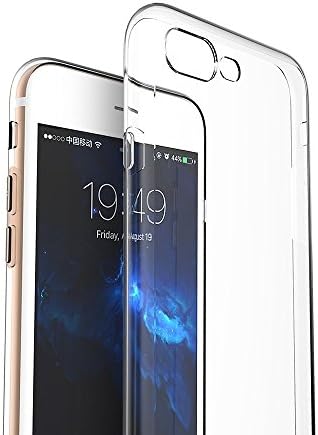 Iphone 8 plus case, Iphone 7 plus ultra thin flexible case, hybrid shock absorbing, Crystal Clear Silicone TPU Case for Iphone 8 plus,and Iphone 7 plus