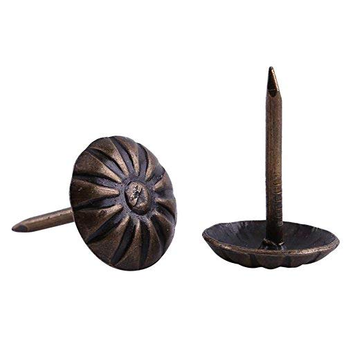 image for Yosoo Upholstery Nail Tack Stud, 100Pcs Metal Antique Chrysanthemum Na