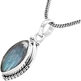 Gemstone Pendant Silver Pendant For Women Girls Gift, Natural Gemstone Pendant Necklace, Handmade Pendant, Solitaire Pendant Christmas Gift