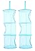 TIRSU Mesh Hanging Storage Organizer toy storage space saver bags 3 Compartments for kid room blue 2pieces lz0001-blue