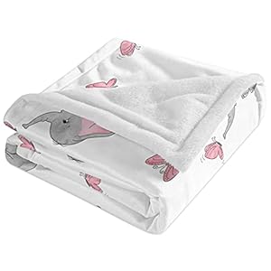 Baby Blanket Receiving Blankets Cute Elephant Butterfly Muslin Swaddle Crib Bedding Sets Wearable Security Stroller Warm…