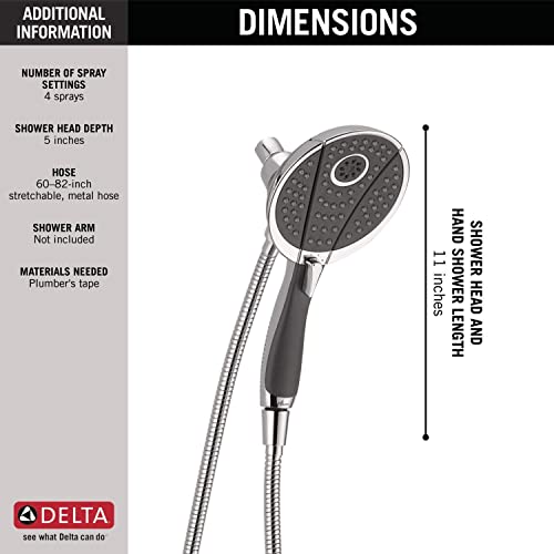 Delta Faucet 4Spray In2ition Dual Shower Head with Handheld Spray