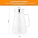 Glass Pitcher Uten Upgrade Clear Water Pitcher with Solid Handle+ Anti-overflow V-opening Mouth Pour Premium Refrigerator Pitcher for Juice,Coffee,Ice Cold Water,Hot Water,Tea,etc - 1.8 L, 62 Oz
