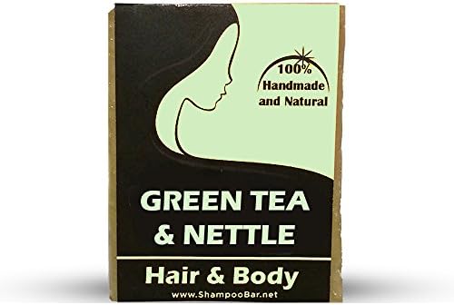 Solid Shampoo - Green Tea Nettle Shampoo Bar - Natural Shampoo - Solid Shampoo Bar - Natural Shampoo Bar - Vegan Palm Oil Free, Shampoo Soap