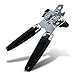 Wellehomi Premium Can Opener, Manual Cordless Tin Opener With Lids Off Jar Opener And Bottle Opener In One, Producing Smooth Edge Easy Turn Knob And Ergonomic Handles