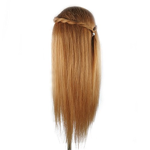 22-24 inches 80% Real Human Hair Hairdressing Cosmetology Mannequin Manikin Training Head - Diana