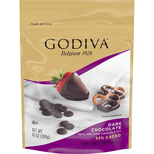 Godiva Dark Chocolate Premium Baking Chocolate Wafers, 10 oz - Thumbnail 7