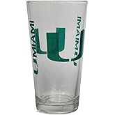 Logo Brands NCAA Game Day 16oz Pint Glass (Miami Hurricanes)