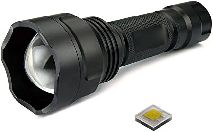 WKDUN INC 100% Authentic UF-1505 1600 Lumens 3-Mode(High-Middle-Low) CREE XP-L HI V3 LED Flashlight Zoomable Focus Torch by 1x18650 not included,Black