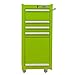 Viper Tool Storage LB1804R 16-Inch 4-Drawer 18G Steel Rolling Tool/Salon Cart, with Bulk Storage, Lime Green