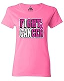 Shop4Ever® I CAN FIGHT CANCER Women's T-Shirt Breast Cancer Awareness Shirts