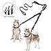 YOUTHINK Double Dog Leash, No Tangle Walking Leash, 2 Dogs up to 180lbs, Comfortable Adjustable Dual Padded Handles, Bonus Pet Waste Bag for Best Gifts