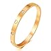 Mocalady Jewelry 18 K Rose Gold Bangle Bracelet Set In Stone Hinged Stainless Steel With Crystal Bangle for Women 6.88“/6.49”/Rose Gold/Gold