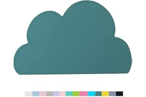 LUCK DAWN Cat Food Mat, Cat Placemat, Cat Feeding Mat，Premium Silicone Anti Slip Waterproof Dog Food Mat with High Lips，Pet Food Tray for Dogs, Cats & Others Animal (Blackish Green)