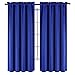 DONREN 2 Panels Royal Blue Blackout Curtain Panels for Bedroom - Thermal Insulated Solid Rod Pocket Curtains (42 x 72 Inches)