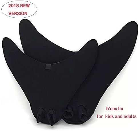 Mermaid Tails with Monofin for Swimming,Training Diving Fins Swim Fins for Kids and Adults (Small-fit for kids(17.718.512.2in))
