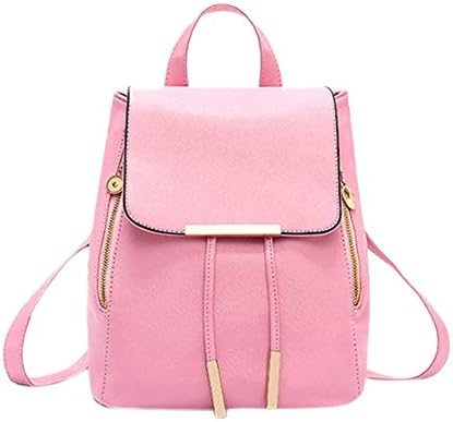 Women's Classic PU Leather Buckle Backpack Stylish Tassel Large Capacity Shoulder Bag