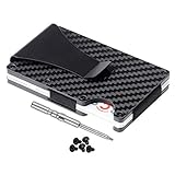 Carbon Fiber Wallet | Metal Wallet | Minimalist Wallet | RFID Blocking Front Pocket Wallet | Card Holder | Slim Wallet | Money Clip