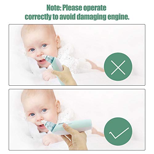 DEYACE Baby Nasal Aspirator Electric, 3 Strength Vacuum Suction, LCD Display, Adjustable Music, 3 Color Flashing Light, Snot/Booger Sucker Nose Cleaner for Newborn, Toddler, Infant (Green)