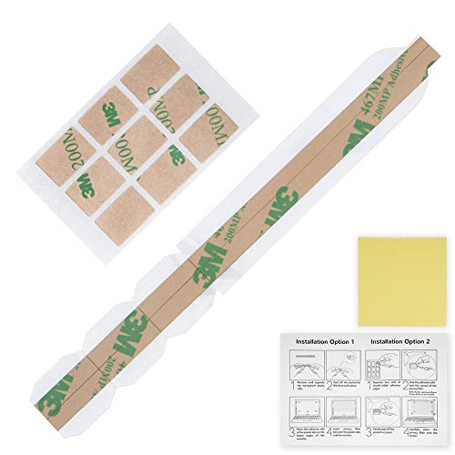 COCODE Replacement Attachment Kit for Privacy Screen, Double Sided Adhesive Stickers and Plastic Slide Mount Holder Tabs with A Cleaning Cloth for Computer Monitor or Laptop Privacy Filter