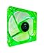 APEVIA CF12SL-UGN 120mm 4pin Molex + 3pin Motherboard Silent Green LED Case Fan primary