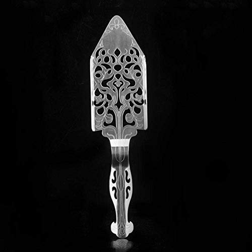 VANGOAL Stainless Steel Absinthe Spoon, Original Gothic Absinthe Fountain Spoon Dripper for Absinthe Glasses Sugar Cube, Exquisite Hollowed-out Spoon Cocktail Bar Scoop Filter Spoon (Silver)