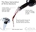 GIOIA Wine Aerator Pourer Set: Premium Decanter Spout with Corkscrew and Vacuum Stopper Pump in Stylish Black Box