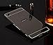 Sony Xperia XA Ultra Case, Ranyi [Mirror Series] Luxury Aluminum Metal Bumper Frame Detachable + Bling Mirror Hard Back Cover [Thin Fit & Slim] Case for Sony Xperia XA Ultra /Xperia C6 (black)