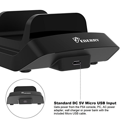 eBerry-Docking-Station-for-PS4-Controllers-Dual-Charger-Dock-USB-Charging-Stand-for-PlayStation-4-PS4-DualShock-4-Wireless-Controller-Black