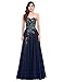 Women Satin Bridesmaid Dress Maxi Evening Prom Dresses Size 10 Navy Blue CL675-2