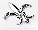 Fleur De Lis, car auto Bike 3D Chrome Emblem Decal Sticker Quebec France CNPL-Fleur