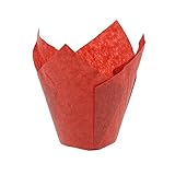 CiboWares Medium Red Tulip Style Baking Cups, Pack of 200