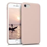 kwmobile Case for Apple iPhone 7/8 - Soft Durable Shockproof Premium PU Leather Smartphone Back Cover - Beige