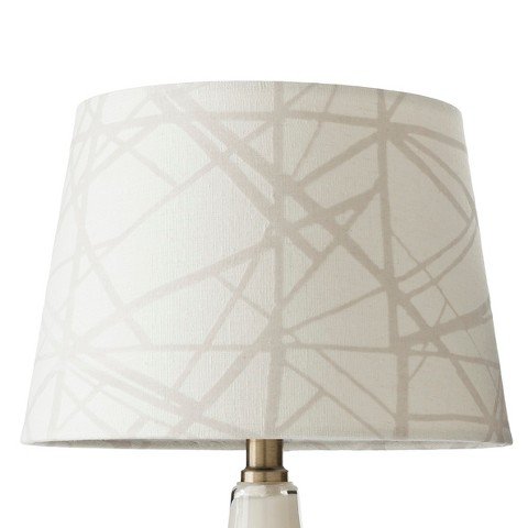 Flocked Criss Cross Pattern Lamp Shade Small - Cream - ThresholdTM