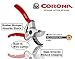 Corona BP 6250 Forged Steel Aluminum Handles Bypass Hand Pruner - 1 inch Cut Capacity Stem and Branch Garden Shears, Red