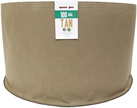 (20 Pack) 100 Gallon Tan Grassroots Fabric Pot - Grow Pot and Aeration Container