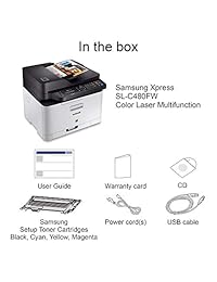 Samsung Xpress SL C480FW XAA impresora láser a color inalámbrica multifunción