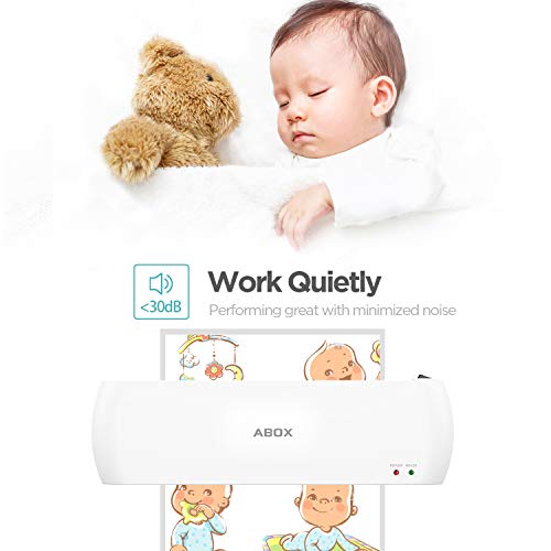 ABOX A4 Laminator Machine OL145, Portable Thermal Laminating Machine for Professional Laminating with Corner Rounder, Trimmer and 12 Pouches - Thumbnail 3