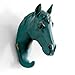 HERNGEE Horse Head Single Wall Hook/Hanger Animal Shaped Coat Hat Hook Heavy Duty, Rustic, Decorative Gift (Bronze)