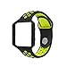 KADES Fitbit Blaze Soft Silicone Band and Stainless Steel Frame with Innovation Pin-and-tuck Closure, Medium/Large Size (Black/Fluorescent Yellow Band + Black Frame)