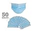 Jullynice, 50 disposable 3-layer surgical dust masks, universal size, hypoallergenic, latex-free, blue color