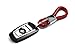 iJDMTOY Red Braided Leather Strap Craft Keychain Key Chain Ring Universal Fit Compatible With Car Key Fob, Keys