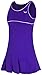Bace Girls Purple and White Tennis Dress with Underpants Kids Tennis Dress Junior Netball Dress Golf Dress Sportswear (10-11 Year Old)
