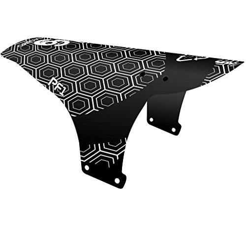 Ride Guard PF1 Blockbuster MTB Front Rain Fender Mountain Bike Mud, Black/White