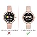 Diruite 3-Pack for Kate Spade Smartwatch Scallop Tempered Glass Screen Protector [Anti-Scratch] [Perfectly Fit] [Optimized version] - Permanent Warranty Replacement