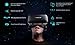 Pansonite 3D VR Headset Virtual Reality Glasses - 360 Panoramic with Built-in Stereo Headphones - Large Viewing Immersive Experience VR Headset HD VR Goggles for VR Games and 3D Movie Compatible