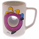 Exclusive Universal Studios The Simpsons Ride : Homer Simpson Doughnut Ceramic Coffee Cup Mug