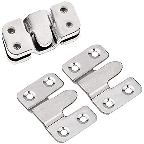 5 Pairs Metal Flush Mount Brackets - Sectional Photo Frame Connectors For Gallery Walls
