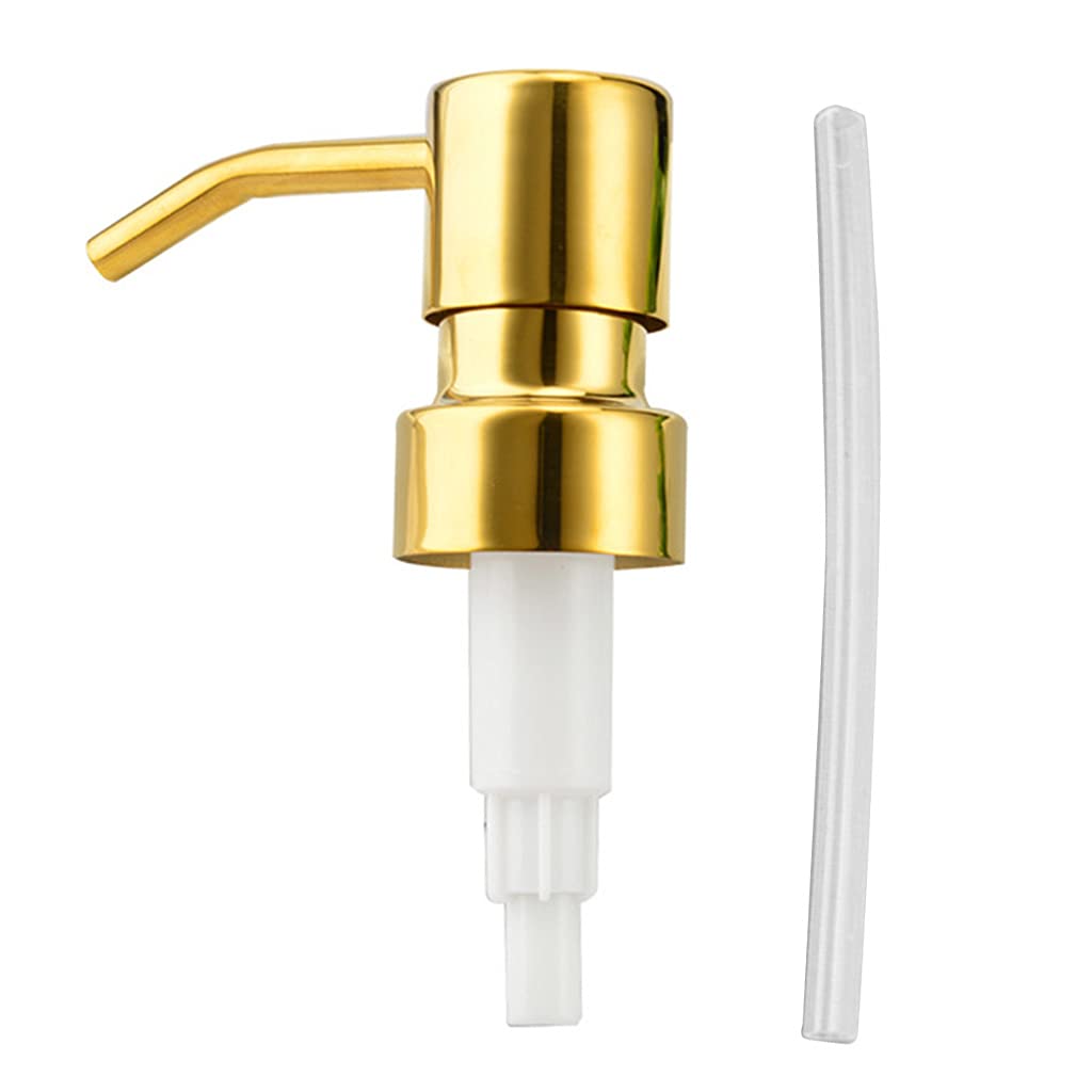 kxnps Soap Dispenser Pump Round Neck Top Soap Dispenser Pump Rust Proof Soap Bottles Pumps Plating Gold