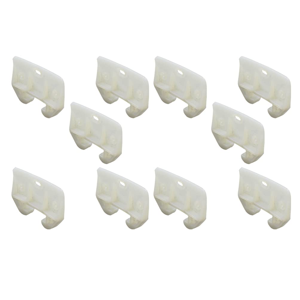 Hemoton 10Pcs Dresser Rail Replacement Drawer Rail Guides Central Mount Drawer Slides for Cabinets (White)